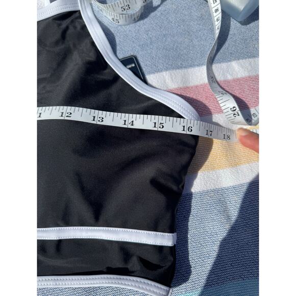 NWT, Blooming Jelly, High Neck Bikini, Black and White, Sz L - Picture 7 of 10